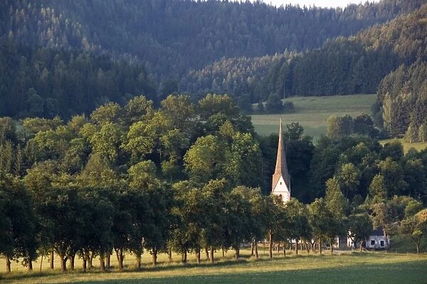 Rural church spire near Hochosterwitz, Carinthia, Austria