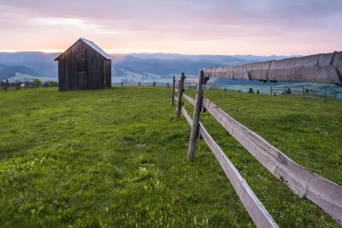 Framed Print : Rural Romanian landscape at sunrise in the Bukovina Region (Bucovina), Paltinu, Romania Framed Print : Rural Romanian landscape at sunrise in the Bukovina Region (Bucovina), Paltinu, Romania