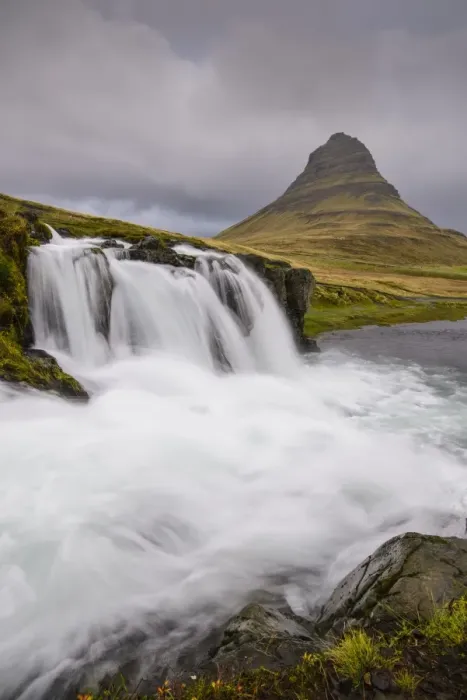 Framed Print : Rushing glacial run-off feeds Kirkjufellfoss on the Snaefellsness Peninsula, Iceland Framed Print : Rushing glacial run-off feeds Kirkjufellfoss on the Snaefellsness Peninsula, Iceland