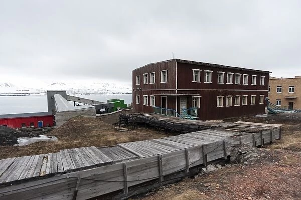 Russian settlement, Barentsburg, Spitzbergen, Svalbard Islands, Norway, Scandinavia, Europe