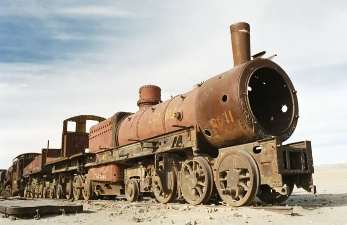 Framed Print : Rusting locomotive at train graveyard, Uyuni, Bolivia, South America Framed Print : Rusting locomotive at train graveyard, Uyuni, Bolivia, South America