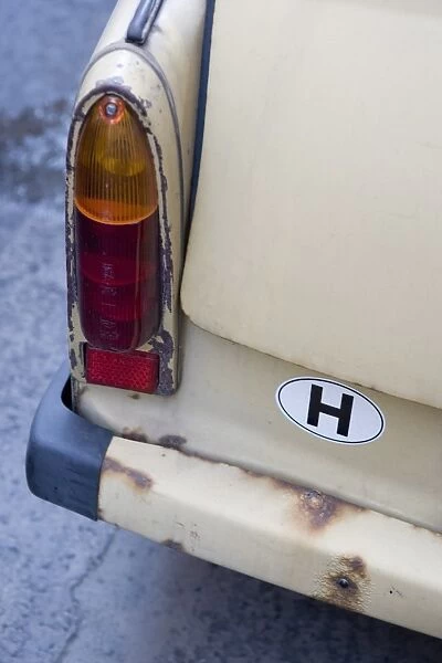 Detail of rusty old Trabant Car