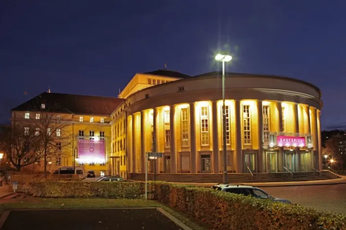 Framed Print : Saarland State Theatre, Saarbrucken, Saarland, Germany, Europe Framed Print : Saarland State Theatre, Saarbrucken, Saarland, Germany, Europe