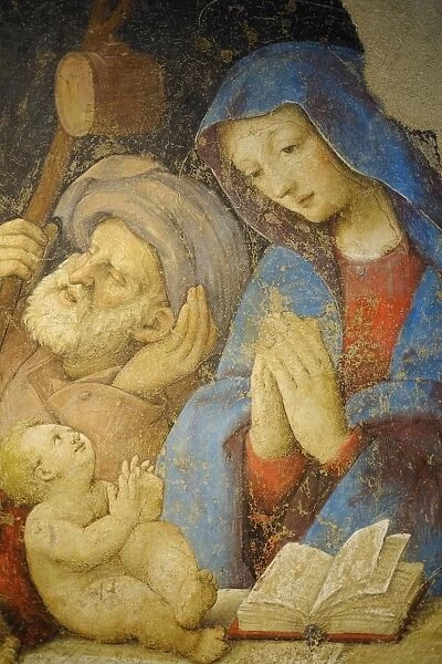 Sacra Famiglia by Amico Aspertini, dated 1518, Pincoteca Nazionale Art Gallery, Bologna, Emilia-Romagna, Italy, Europe