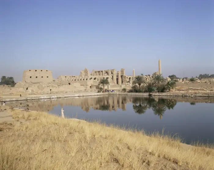 Framed Print : Sacred lake, Temple of Karnak, Thebes, UNESCO World Heritage Site, Egypt Framed Print : Sacred lake, Temple of Karnak, Thebes, UNESCO World Heritage Site, Egypt