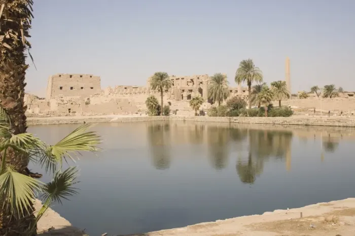 Framed Print : Sacred Lake, Temples of Karnak, Karnak, near Luxor, Thebes, UNESCO World Heritage Site Framed Print : Sacred Lake, Temples of Karnak, Karnak, near Luxor, Thebes, UNESCO World Heritage Site