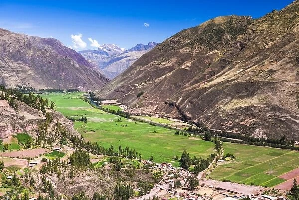 Sacred Valley of the Incas (Urubamba Valley), Andes mountains landscape, near Cusco