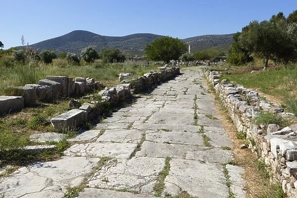 Sacred Way, Ireon archaeological site, Ireon, Samos, Aegean Islands, Greece