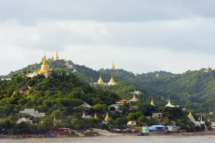 Framed Print : Sagaing Hill stupas, Mandalay, Myanmar (Burma), Asia Framed Print : Sagaing Hill stupas, Mandalay, Myanmar (Burma), Asia