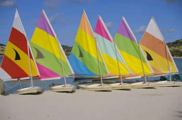 Framed Print : Sail boats on the beach, St
