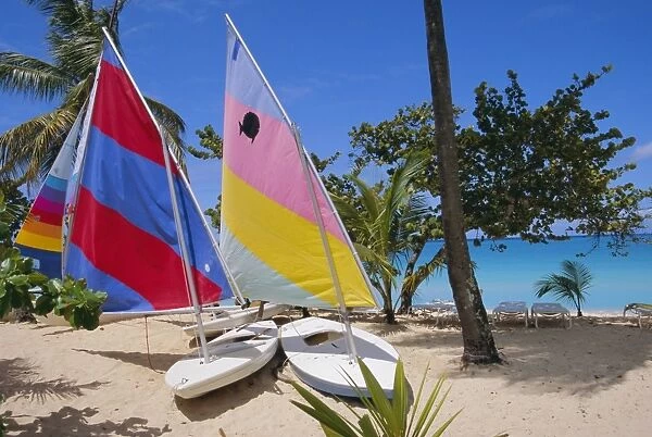 Sail boats, Galley Bay, Antigua, Caribbean, West Indies, Central America