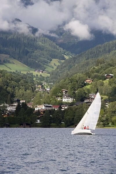 Sailing boat on lake, Zell am See, Austria, Europe
