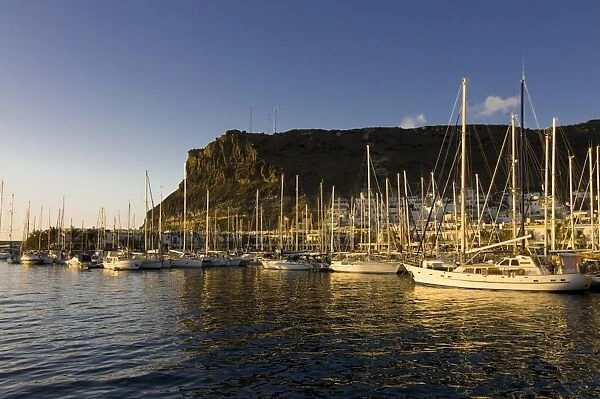 Sailing boats at the habour of Puerto de Mogan, Gran Canaria, Canary Islands