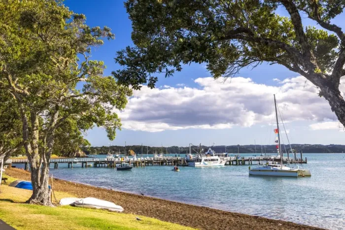 Framed Print : Sailing boats in Russell Harbour, Bay of Islands, Northland Region, North Island