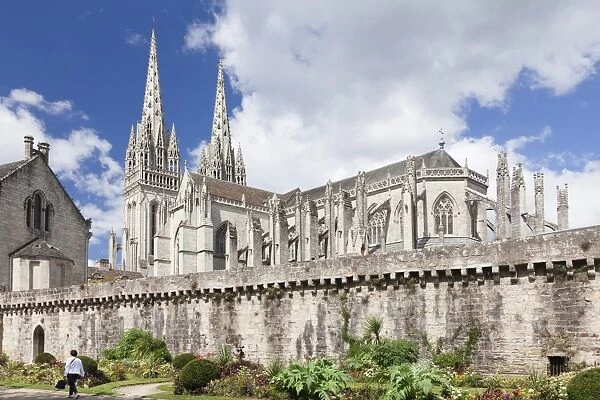 Saint Corentin Cathedral, Quimper, Finistere, Brittany, France, Europe