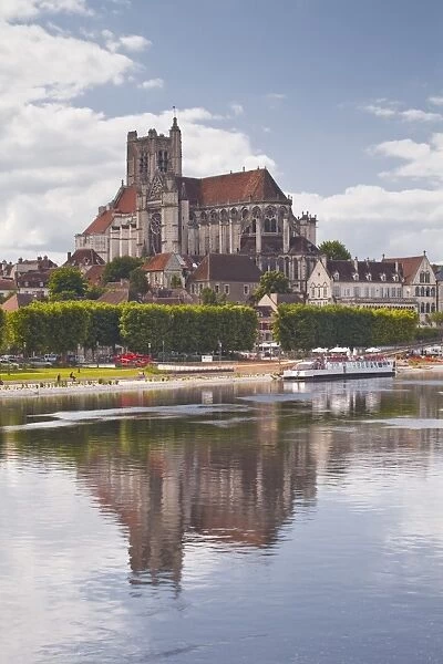 Saint Etienne d Auxerre cathedral in the city of Auxerre, Burgundy, France, Europe