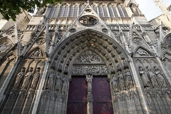 Saint-Etiennes gate, South facade, Notre Dame Cathedral, Paris, France, Europe