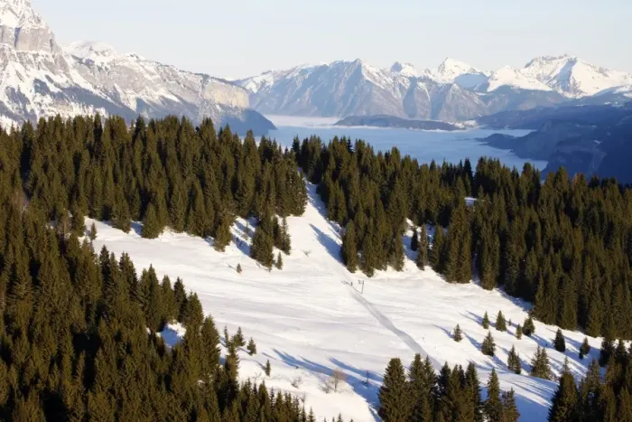Framed Print : Saint Gervais ski slopes, Saint Gervais, Haute Savoie, French Alps, France, Europe Framed Print : Saint Gervais ski slopes, Saint Gervais, Haute Savoie, French Alps, France, Europe