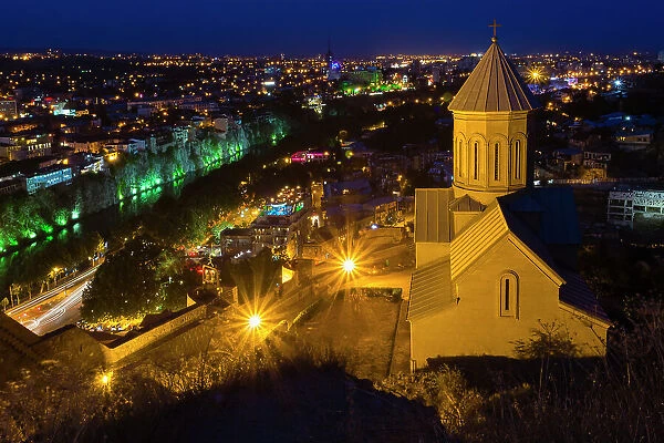 Saint Nicholas's Orthodox Church at Narikala Fortress, Tbilisi, Georgia, Central Asia, Asia