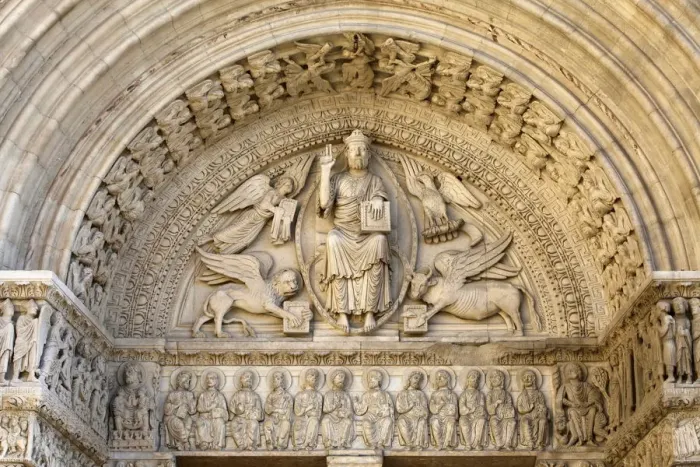Framed Print : Saint-Trophime cathedral tympanum, Arles, Bouches du Rhone, Provence, France, Europe Framed Print : Saint-Trophime cathedral tympanum, Arles, Bouches du Rhone, Provence, France, Europe