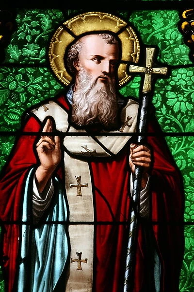 Sainte Marys cathedral stained glass window depicting St