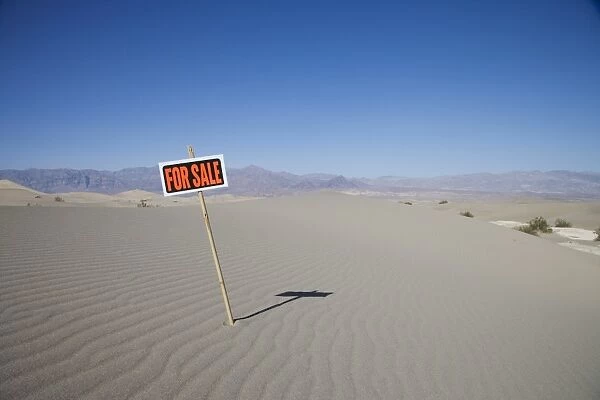 For Sale sign in desert