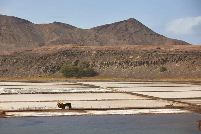 Framed Print : Salinas, salt pans in northeast Sal, Cape Verde Islands, Atlantic, Africa Framed Print : Salinas, salt pans in northeast Sal, Cape Verde Islands, Atlantic, Africa
