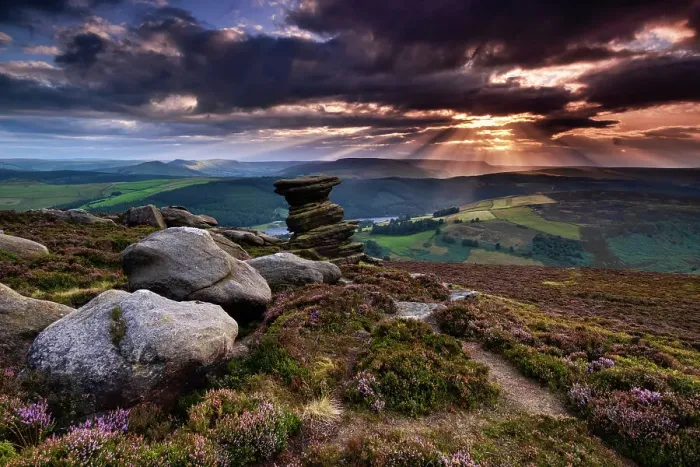 Framed Print : The Salt Cellar Rock Formation in summer, Derwent Edge, Peak District National Park, Derbyshire, England, United Kingdom, Europe Framed Print : The Salt Cellar Rock Formation in summer, Derwent Edge, Peak District National Park, Derbyshire, England, United Kingdom, Europe
