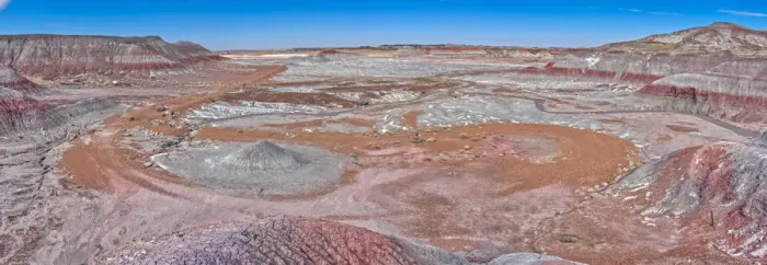 Framed Print : Salt covered hills of Bentonite in the Petrified Forest National Park along the Blue Framed Print : Salt covered hills of Bentonite in the Petrified Forest National Park along the Blue
