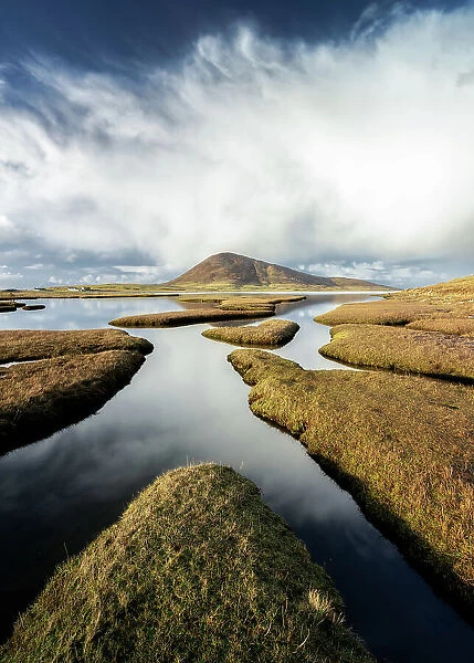 Salt marshes at Northton, Isle of Harris, Outer Hebrides, Scotland, UK, Europe