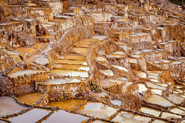 Salt mines, Maras, Sacred Valley, Peru, South America