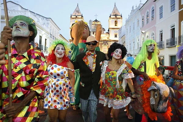 Salvador street carnival in Pelourinho, Bahia, Brazil, South America