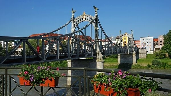 Salzach Bridge, Laufen on Salzach River, Upper Bavaria, Bavaria, Germany, Europe