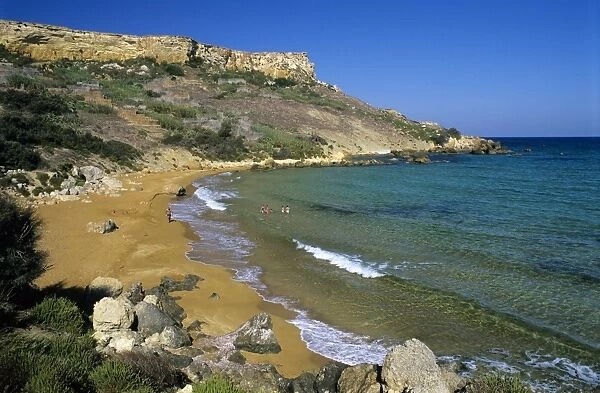 San Blas Bay, Gozo, Malta, Mediterranean, Europe