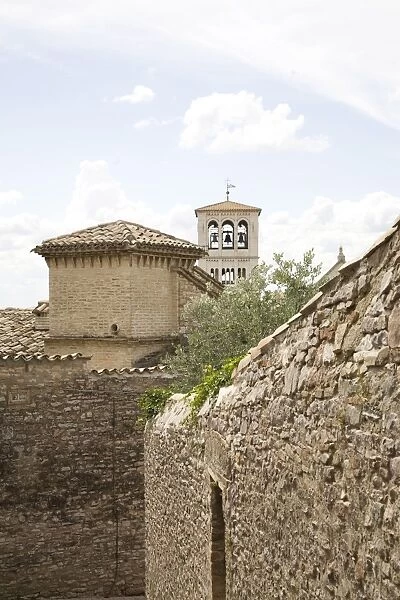 The San Francesco basilica bell tower, Assisi, UNESCO World Heritage Site