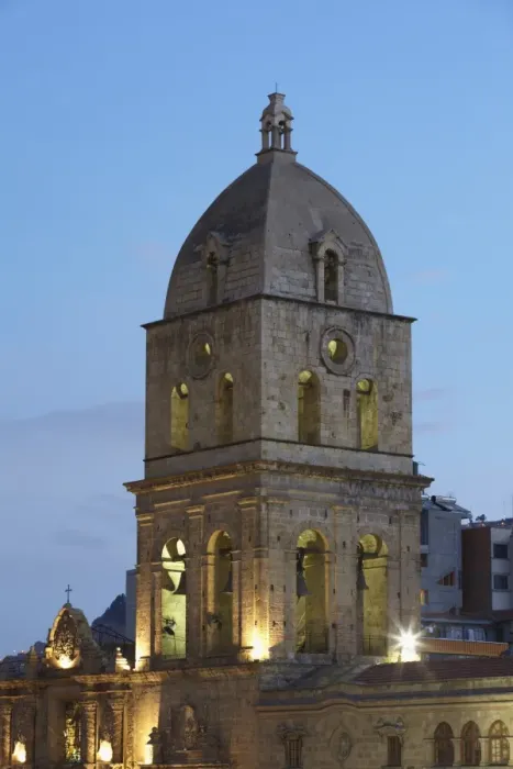 Framed Print : San Francisco Church at dusk, La Paz, Bolivia, South America Framed Print : San Francisco Church at dusk, La Paz, Bolivia, South America