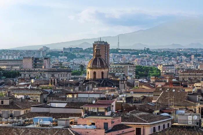 Framed Print : San Michele Arcangelo ai Minoriti Roman Catholic parish church, panoramic view around traditional buildings in the city center of Catania, Sicily, Italy, Mediterranean, Europe Framed Print : San Michele Arcangelo ai Minoriti Roman Catholic parish church, panoramic view around traditional buildings in the city center of Catania, Sicily, Italy, Mediterranean, Europe