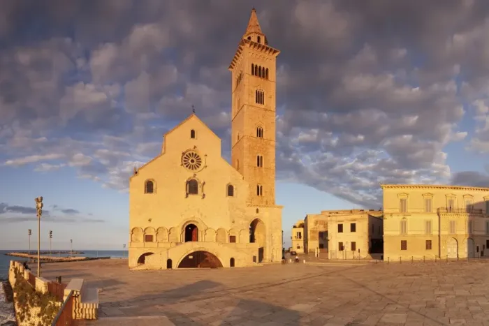 Framed Print : San Nicola Pellegrino cathedral at sunset, Piazza del Duomo, Trani, Le Murge, Barletta-Andria-Trani Framed Print : San Nicola Pellegrino cathedral at sunset, Piazza del Duomo, Trani, Le Murge, Barletta-Andria-Trani