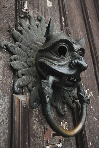 The Sanctuary Knocker, which people knocked on for asylum in medieval times, Durham Cathedral, UNESCO World Heritage Site, Durham, England, United Kingdom, Europe