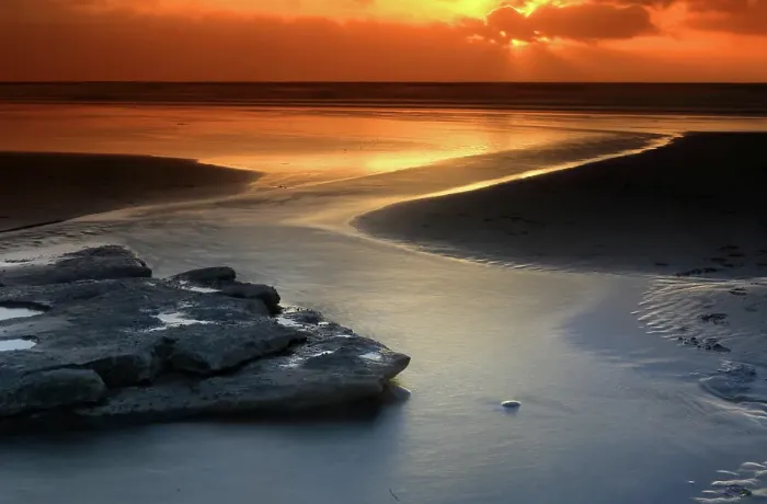 Framed Print : Sand reflections at sunset, Dunraven Bay, Southerndown, South Wales Framed Print : Sand reflections at sunset, Dunraven Bay, Southerndown, South Wales