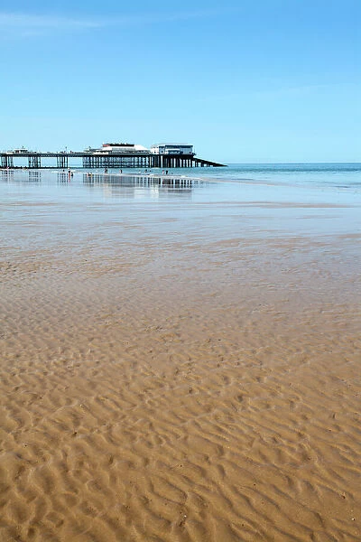 Sand ripples at Cromer Pier, Cromer, Norfolk, England, United Kingdom, Europe