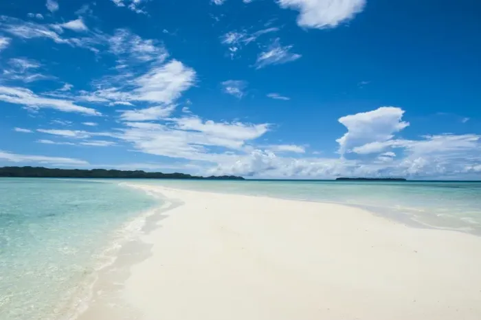 Framed Print : Sand strip appearing at low tide at the Rock islands, Palau, Central Pacific, Pacific Framed Print : Sand strip appearing at low tide at the Rock islands, Palau, Central Pacific, Pacific