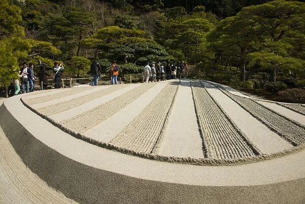 Sand structure in the Ginkaku-ji Zen Temple, UNESCO World Heritage Site, Kyoto, Japan, Asia