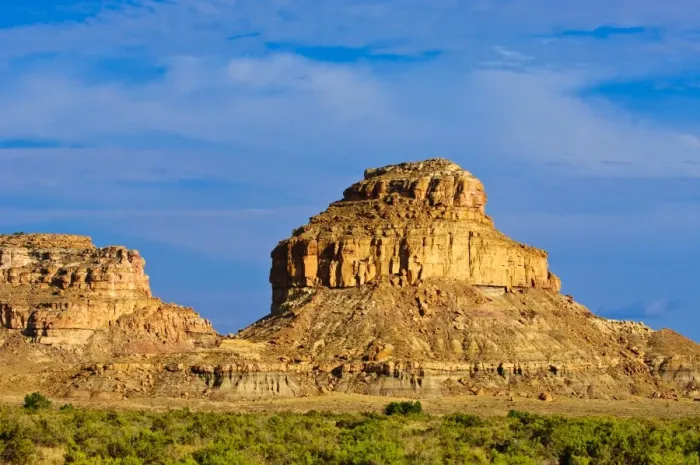 Framed Print : A sandstone butte in Chaco Culture National Historical Park scenery, New Mexico Framed Print : A sandstone butte in Chaco Culture National Historical Park scenery, New Mexico