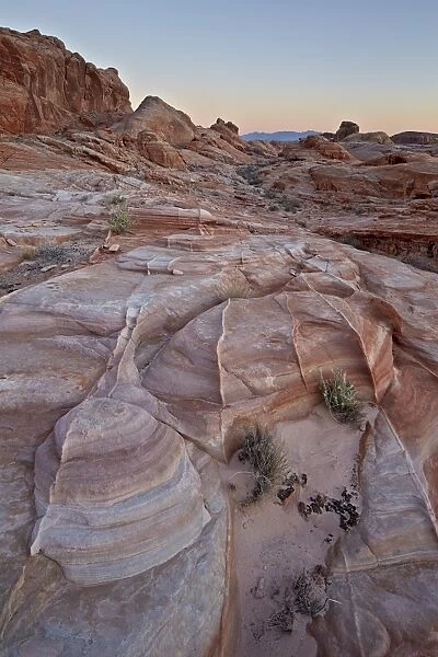 Sandstone formations at dawn, Valley of Fire State Park, Nevada, United States of America, North America