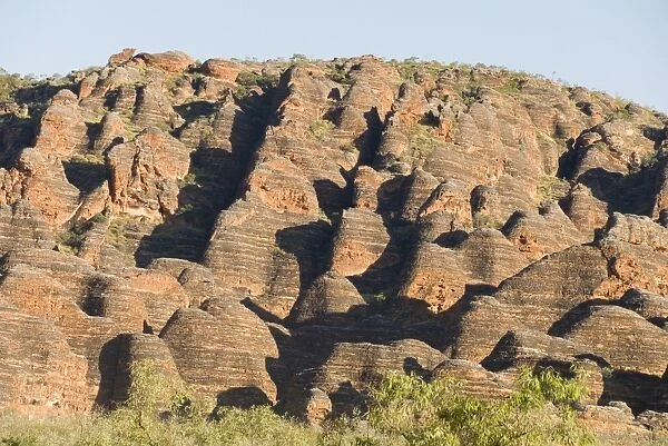 Sandstone hills in The Domes area of Purnululu National Park (Bungle Bungle), UNESCO World Heritage Site, Western Australia, Australia, Pacific