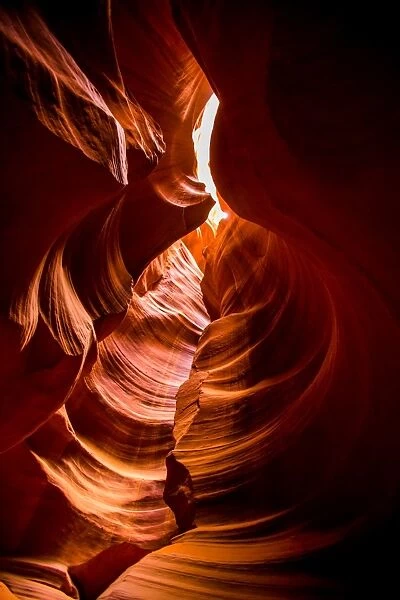 Sandstone sculpted walls, Upper Antelope Canyon, Arizona, United States of America