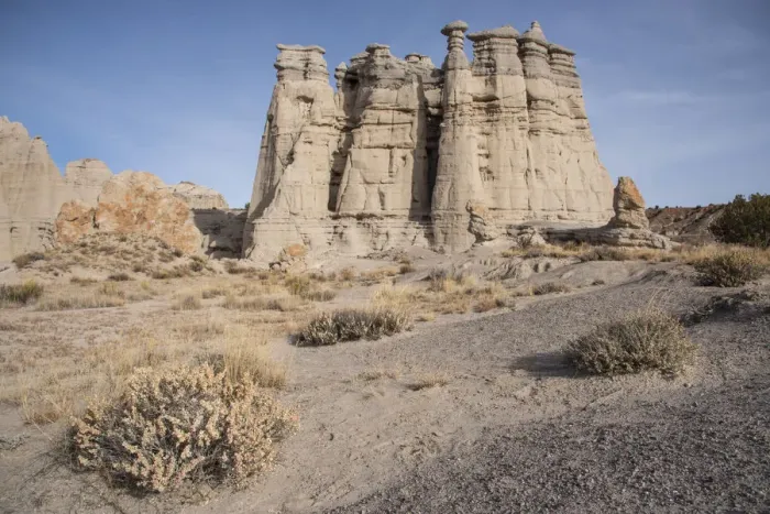 Framed Print : Sandstone sculptures (hoodoos) at Plaza Blanca (the White Place) in the Rio Chama hills Framed Print : Sandstone sculptures (hoodoos) at Plaza Blanca (the White Place) in the Rio Chama hills