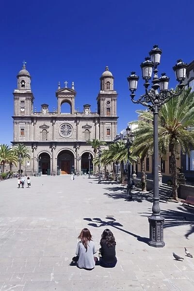 Santa Ana Cathedral, Plaza Santa Ana, Vegueta Old Town, Las Palmas, Gran Canaria, Canary Islands, Spain