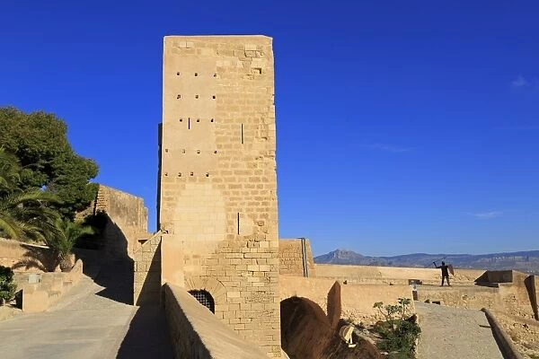 Santa Caterina Tower, Santa Barbara Castle, Alicante City, Spain, Europe